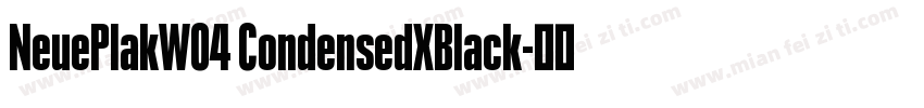 NeuePlakW04 CondensedXBlack字体转换
